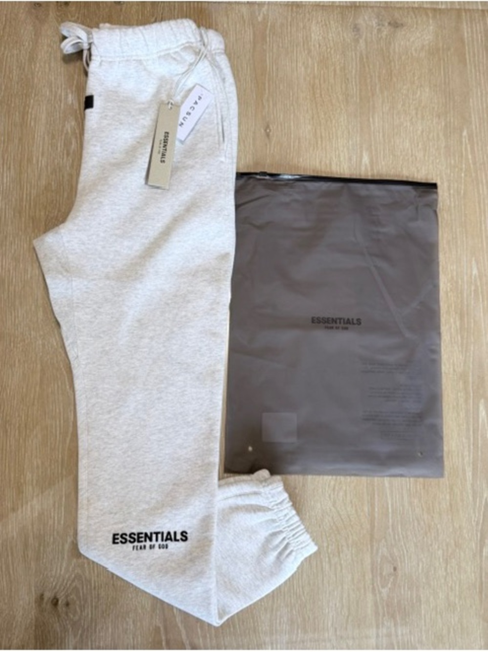 Essentials Men’s Light Gray Sweatpants with Logo